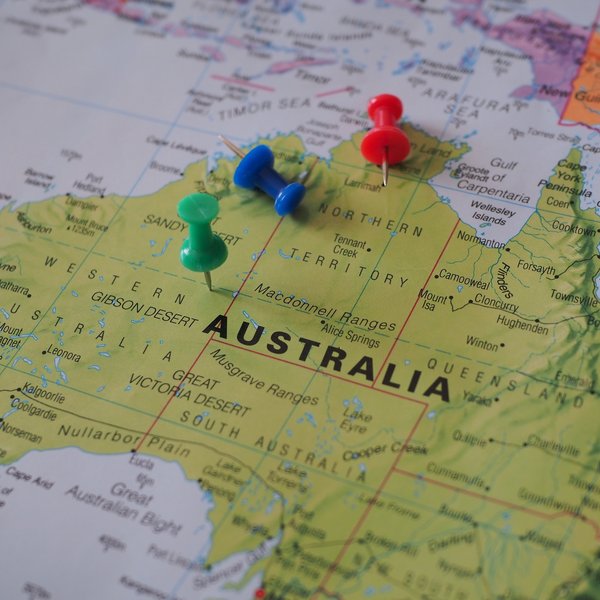 Kartenausschnitt Australien