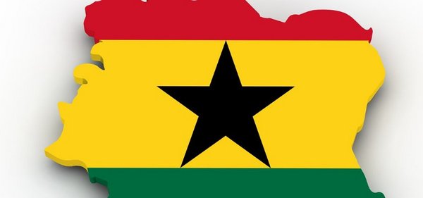 Das Bild zeigt die Flagge von Ghana.