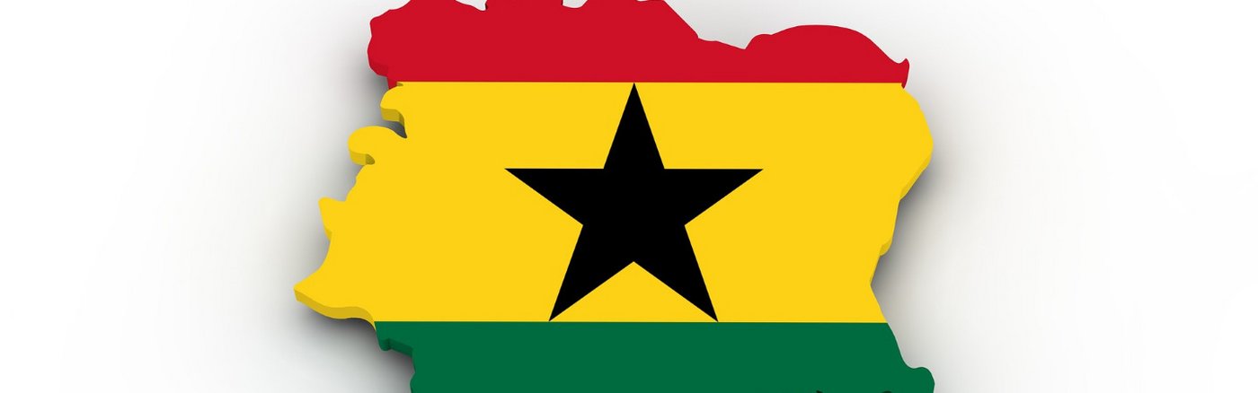 Das Bild zeigt die Flagge von Ghana.