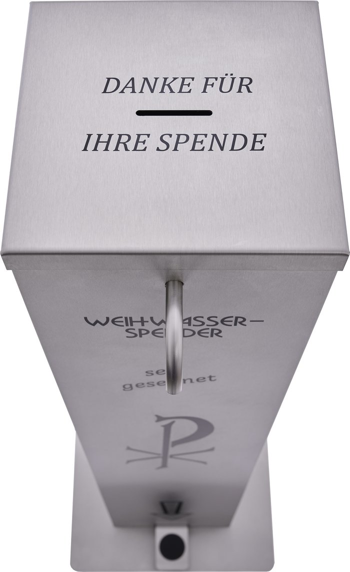 Das Bild zeigt einen Weihwasserspender