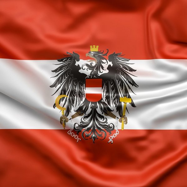 Das Bild zeigt die Flagge Österreichs