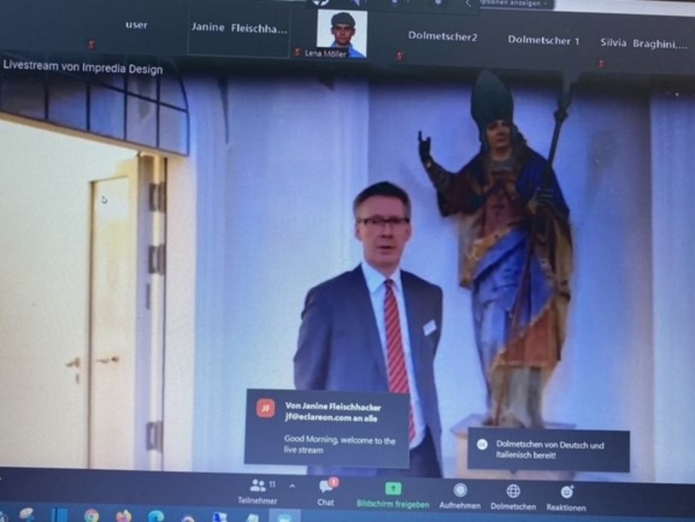 Das Bild zeigt einen Screenshot vom Laptop