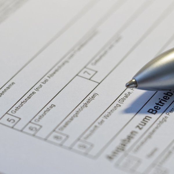 Formular und Stift