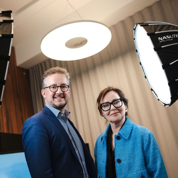 Christoph Angebauer und Gabriele Vetter im Außenwirtschaftstalk