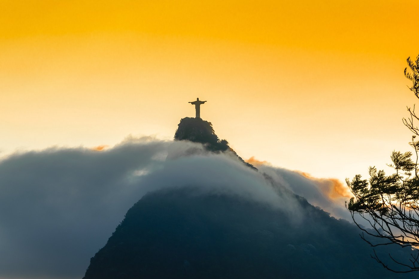 Cristo Redentor Statue in Rio de Janeiro, Brasilien.