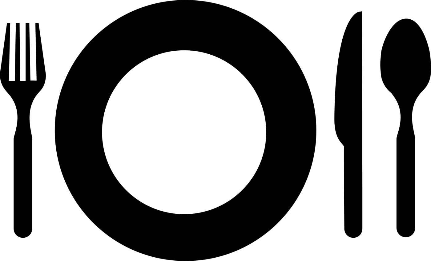 DAs Bild zeigt Messer, Gabel und Teller