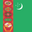 Flagge: Turkmenistan